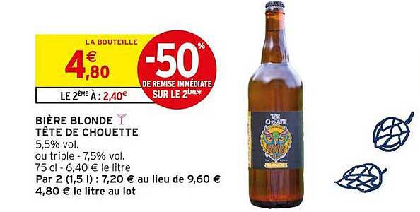 BIÈRE BLONDE TÊTE DE CHOUETTE