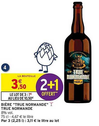 Bière "TRUE NORMANDE" TRIPLE NORMANDE