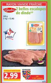 2 Belles Escalopes De Dinde