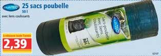 25 Sacs Poubelle