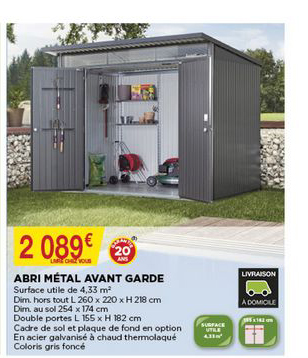 abri métal avant garde