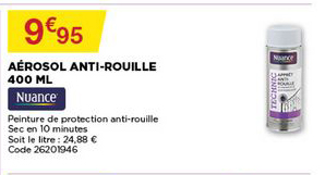 aérosol anti rouille nuance