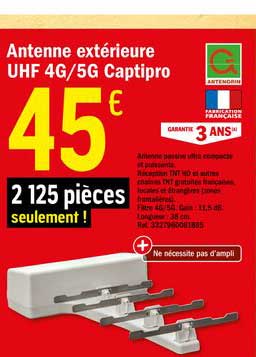 antenne extérieure uhf 4g 5g captipro