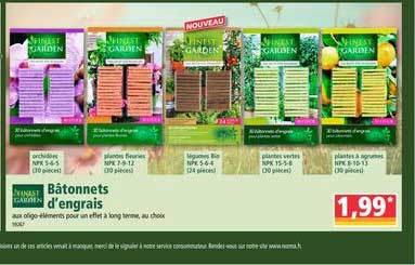 bâtonnets d'engrais