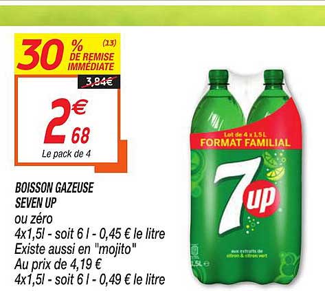 boisson gazeuse seven up ou zéro