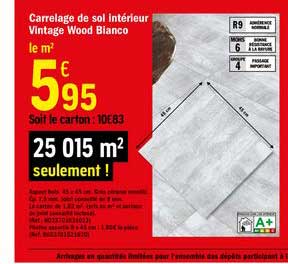 carrelage de sol intérieur vintage wood blanco