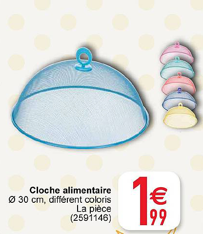 cloche alimentaire 30 cm différent coloris