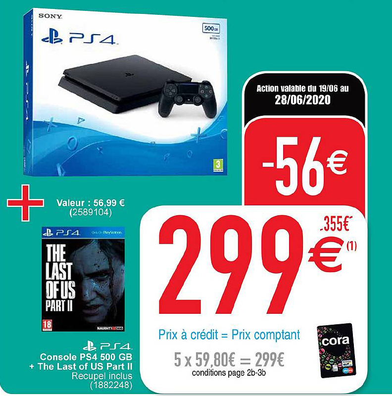 console ps4 500 gb + the last of us part ii