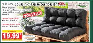 coussin d'assise ou dossier bella casa