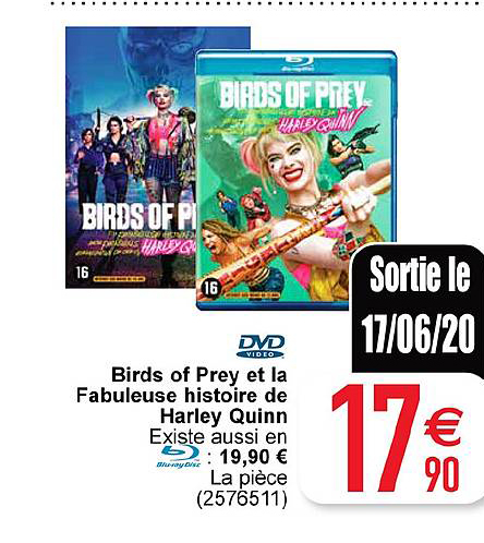 dvd video birds of prey et la fabuleuse histoire de harley quinn