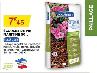écorces de pin maritime 50 l jardibest