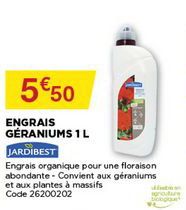 engrais géraniums 1 l jardibest