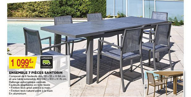 ensemble 7 pièces santorin