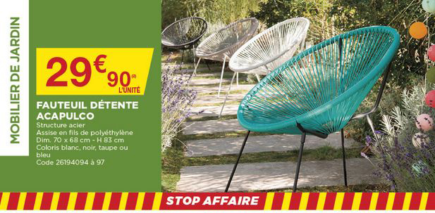 fauteuil détente acapulco