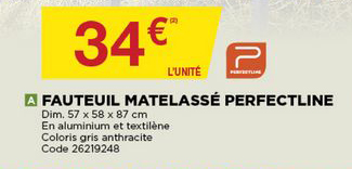 fauteuil matelassé perfectline