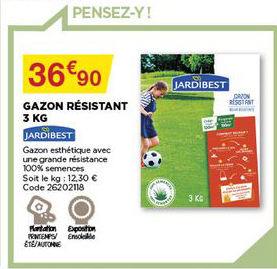 gazon résistant 3 kg jardibest