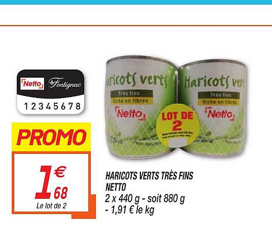 haricots verts très fins netto