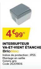 interrupteur va et vient étanche