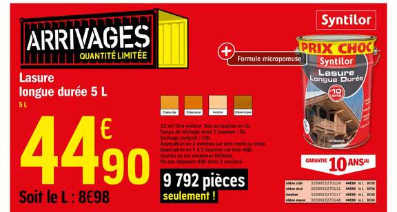 lasure longue durée 5 l