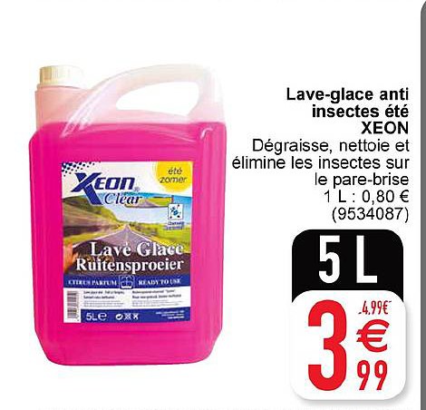 lave glace anti insectes été xeon