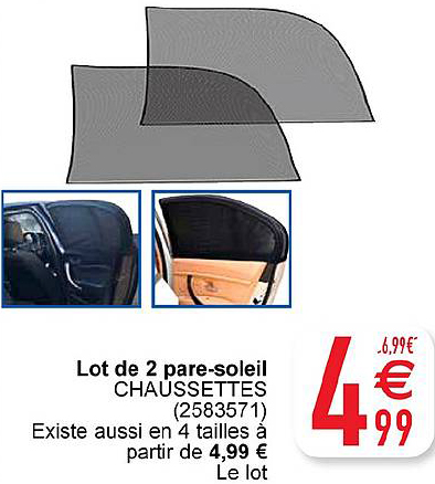 lot de 2 pare soleil