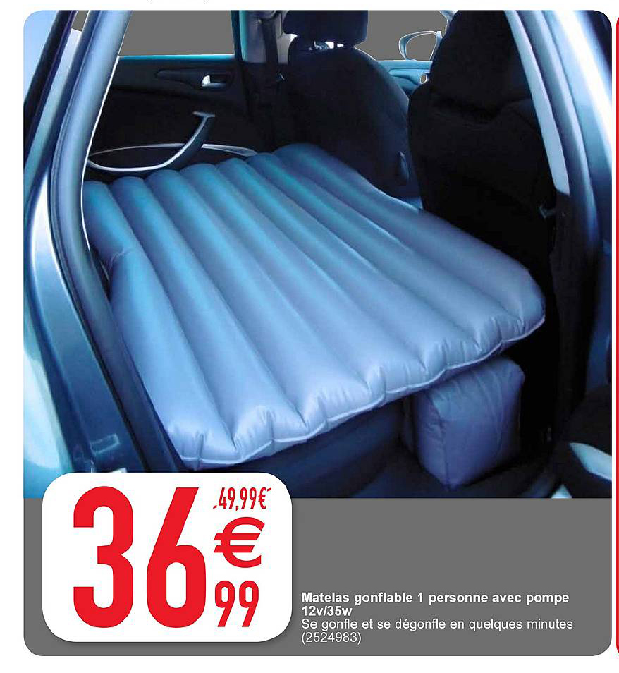 matelas gonflable 1 personne avec pompe