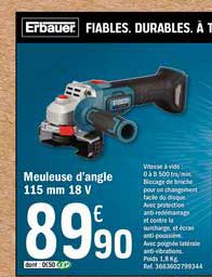 Meuleuse D'angle 115 Mm 18 V