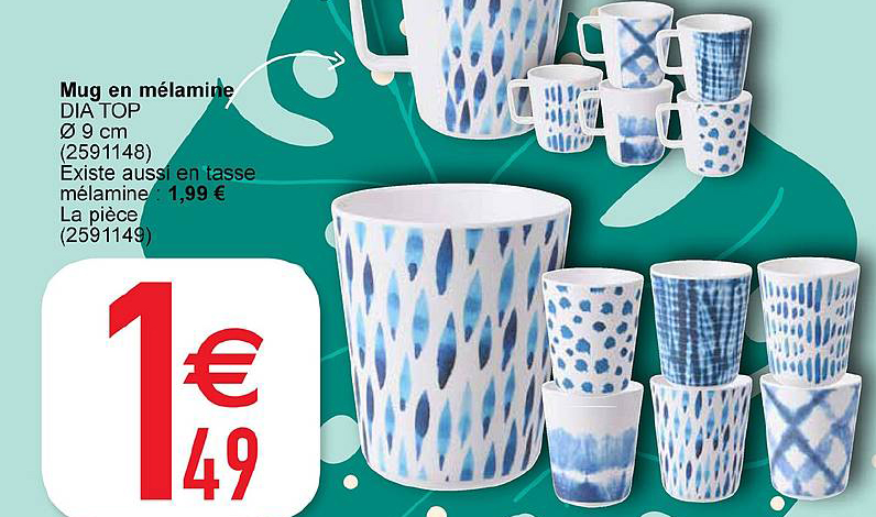mug en mélamine dia top