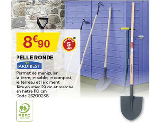 pelle ronde jardibest