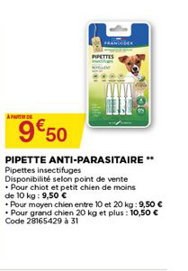pipette anti parasitaire