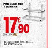 porte essuie tout & aluminium