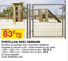 portillon avec serrure