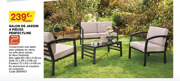 Salon De Jardin 4 Pièces Perfectline