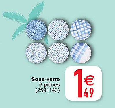 Sous Verre 6 Pièces