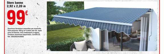 store banne 2.92 x 2.20 m