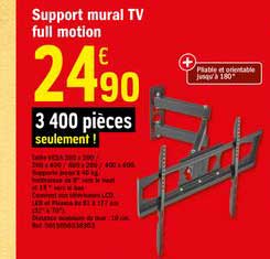 support mural tv full motion