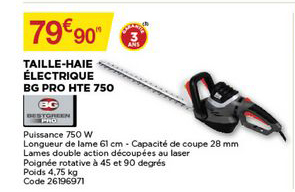 taille haie électrique bg pro hte 750