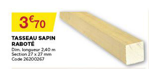 tasseau sapin raboté