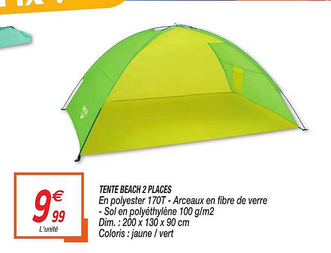 tente beach 2 places