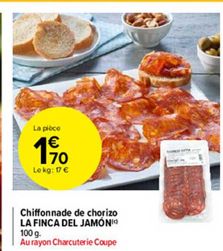 chiffonnade de chorizo la  finca del jamon