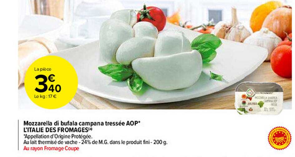 mozzarella di bufala campana tressée aop l'italie des fromages
