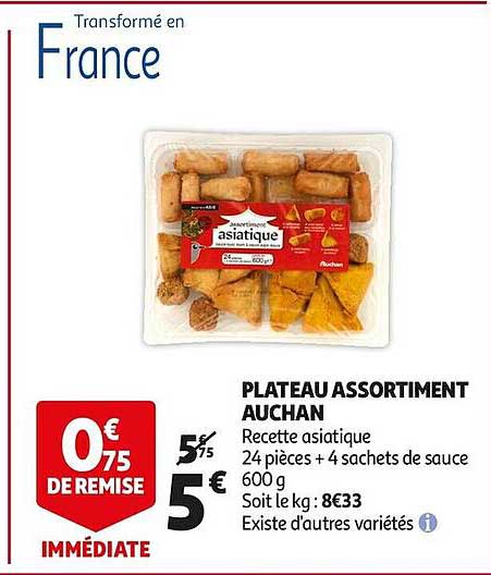 Plateau Assortiment Auchan