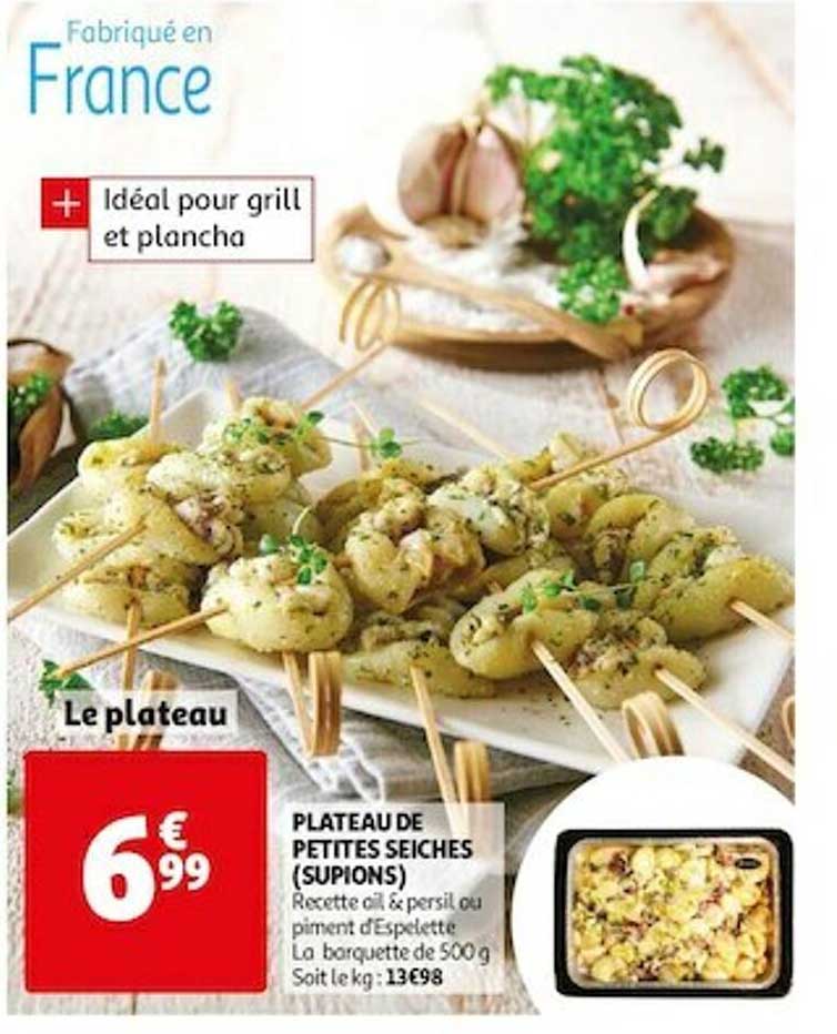 plateau de petites seiches supions