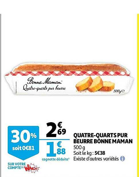 quatre-quarts pur beurre bonne maman
