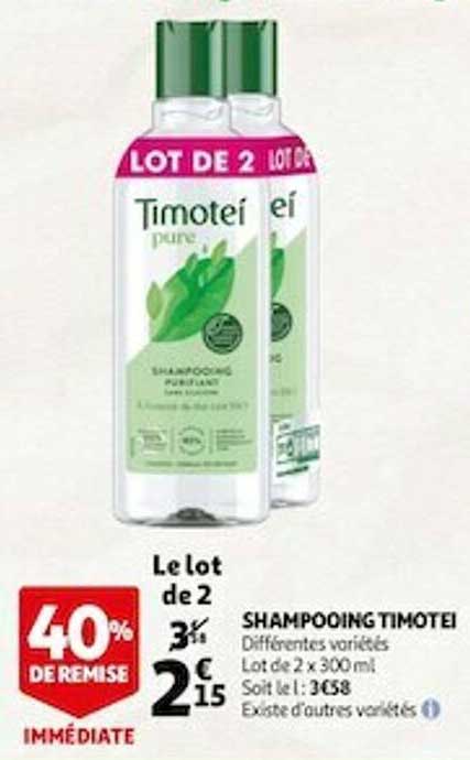 Shampooing Timotei 40% De Remise Immédiate
