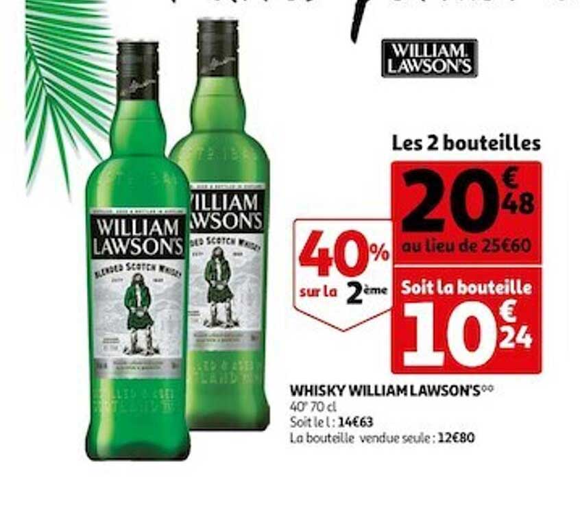 whisky william lawson's 40% sur la 2ème