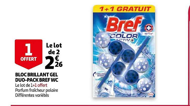bloc brillant gel duo-pack bref wc