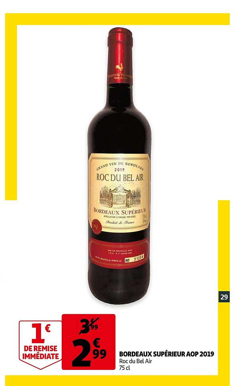 bordeaux supérieur aop 2019 roc du bel air