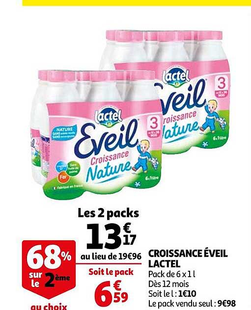 Croissance éveil Lactel