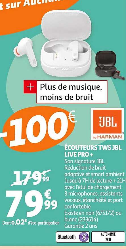 écouteurs tws jbl live pro+